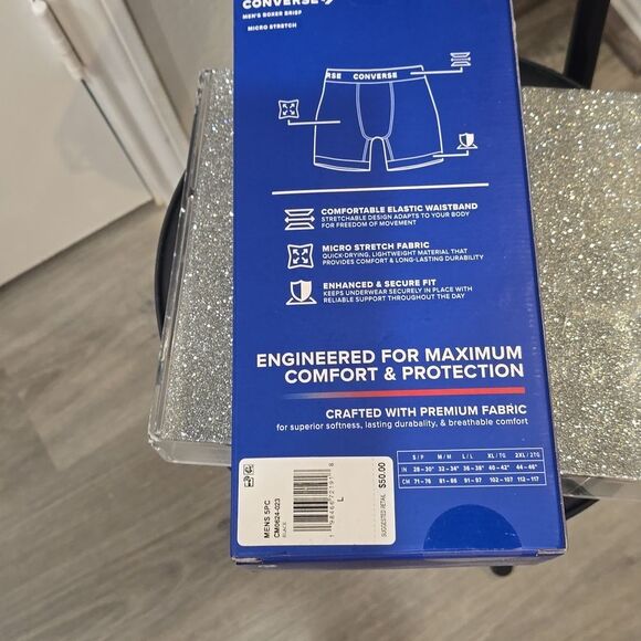 Converse 5-PK Logo Band Micro Stretch Boxer Briefs - Picture 4 of 5